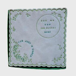 Vtg Freund Mayer Napkin Set of 14 St Patricks Spring High Tea Coaster England